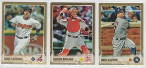2015 TOPPS GOLD BORDER UPICK JOSE RAMIREZ YADIER MOLINA YELICH FREEMAN SOLER RC - Picture 1 of 2