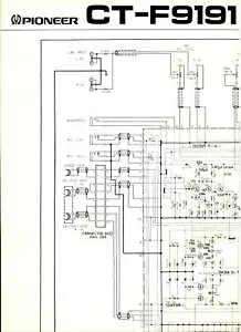 Pioneer CT-F9191 KCU Cassette Deck Wiring Diagram/Schematic- Diagram Only - Picture 1 of 1