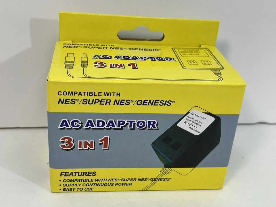 NEW AC Adapter Power Supply Nintendo NES Super SNES Sega Genesis QUICK SHIP - Image 1 of 1