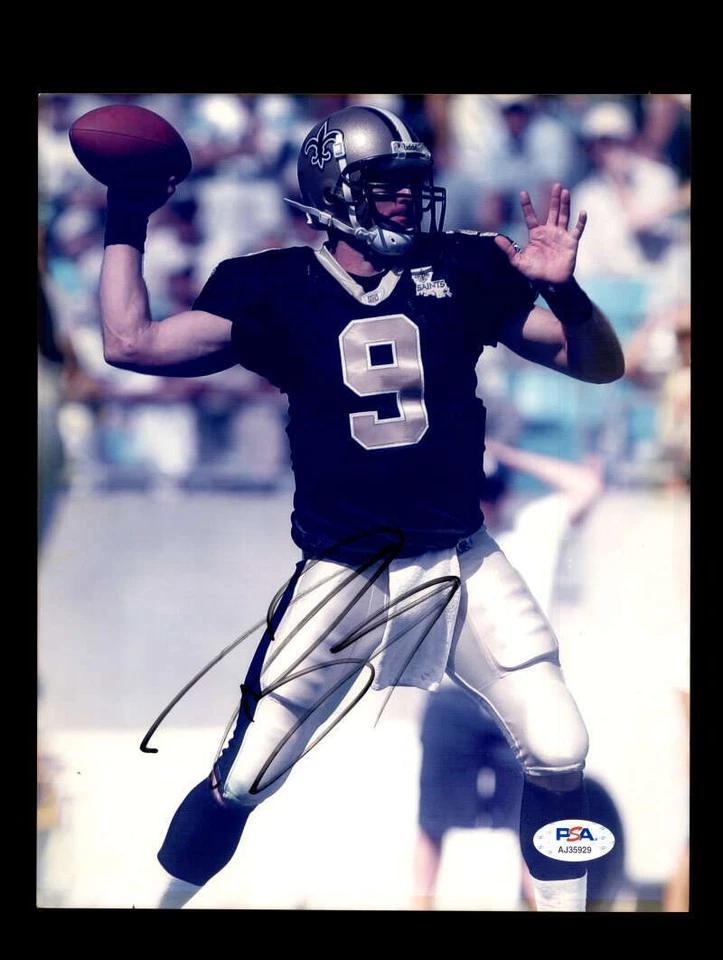 Drew Brees PSA DNA Coa Autograph 8x10 Signed Photo Saints - Image 1 of 3