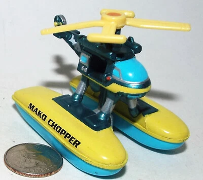 Small Micro Machine Plastic Helicopter with Pontoons marked Mako Chopper - Image 1 of 3