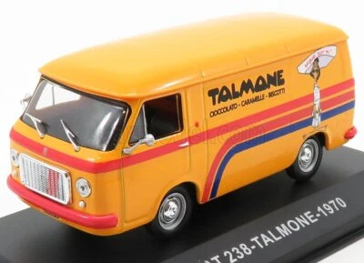 MODELLINO FURGONE STATICO FIAT 238 VAN TALMONE 1970 GIALLO ROSSO SCALA 1/43 - Immagine 1 di 4