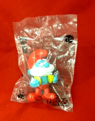 2025 BURGER KING SMURFS KIDS' MEAL TOY - PAPA - TOY #10 - NEW IN BAG - Image 1 of 3