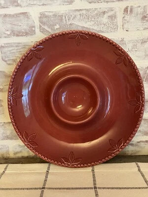 Signature Sorrento Debby Segura Red beaujolais chip 'n dip 12” Serving Dish - Image 1 of 4