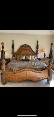 king size bedroom set furniture used - Image 1 of 4