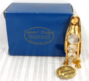 Mascot Crystal Delight Penguin Christmas Ornament 24K Gold Plated NWT - Picture 1 of 6