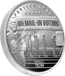 Ronda de plata TRUMP 1 OZ .999 BU MAGA detener correo en votación L/E 0173/4500 - Imagen 1 de 2