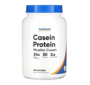 Nutricost, Casein Protein, Unflavored, 2 lb (907 g), Micellar Casein - Picture 1 of 2