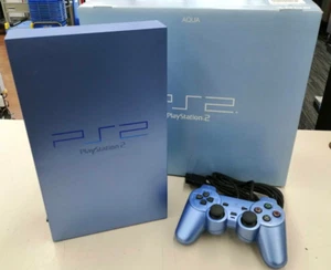 Sony PS2 SCPH-39000 Konsole Aqua Blau Limitierte Farbe mit Box, Controller Selten - Bild 1 von 10