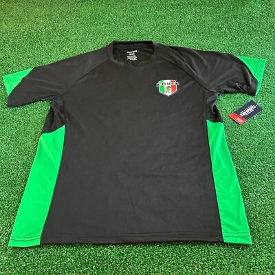 Camiseta masculina Icon Sports México futebol desempenho preta verde média - Imagem 1 de 4