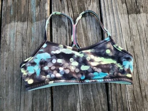 Ivivva ~ Mädchen schwarz aqua gelb Sport BH ~ Größe 10 - Bild 1 von 5