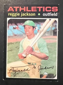 1971 Topps Baseball #20 Reggie Jackson Salón de la fama Oakland A's En muy buen estado/excelente - Imagen 1 de 2