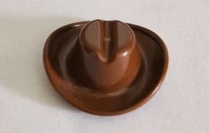 Lego part 3629 - Minifig Cowboy Hat, Wild West - OLDBROWN - Picture 1 of 3