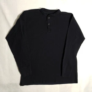 Camisa LL Bean River Driver Henley Para Hombres XL Alta Negra Pullover Manga Larga XLT - Imagen 1 de 9