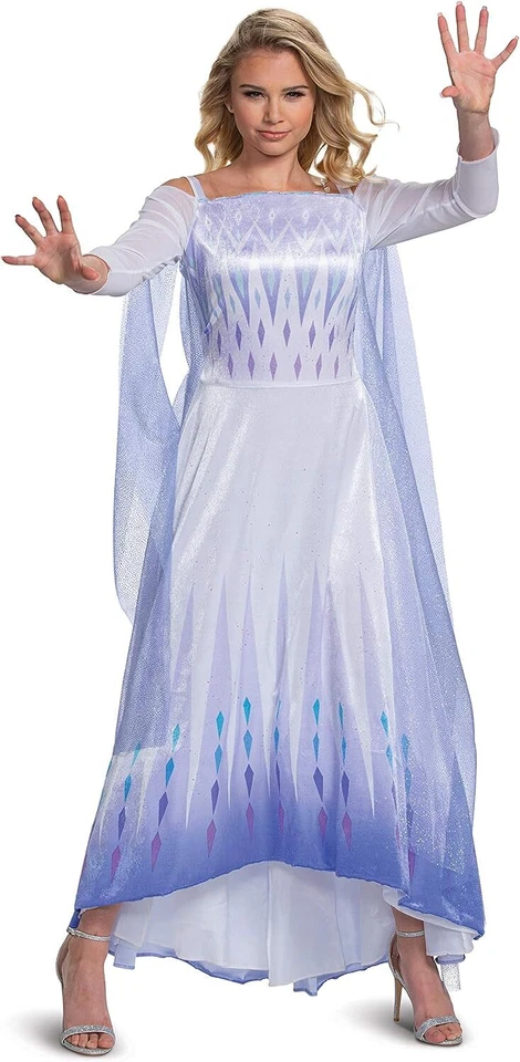Disguise Womens Elsa Costume Official Disney Frozen 2 Dress Outfit Adult Sized
