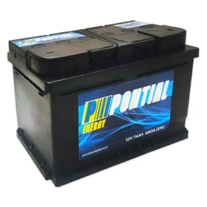 CAR BATTERY P/ENERGY 12V 74AH 680A EN - POSITIVE RIGHT READY TO USE - Picture 1 of 3