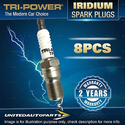 8 x Tri-Power Iridium Spark Plugs for Jeep Commander XH Grand Cherokee WH WJ - image 1 of 2