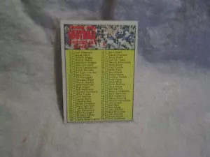 1970 TOPPS FOOTBALL CHECKLIST CARD #9 1A SERIE, nitschke,bart starr,dawson, neve - Foto 1 di 3