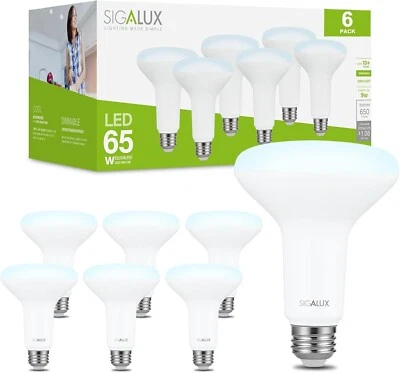 Sigalux LED Flood Lights Indoor, BR30 LED Bulb 65W Equivalent, Dimmable Recessed - Image 1 of 4