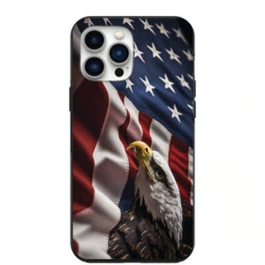 USA American Bald Eagle & US Flagge Handyhülle für iPhone 7 8 X XS XR SE 11 12 13 - Bild 1 von 31