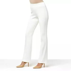 IMAN Women's Global Chic Secret Smooth PullOn Bootcut Pants Plus Size 4XT, Ivory - Picture 1 of 6