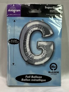 Anagram Balloons (Letter G) Foil Mylar Balloon 25” X 32” Silver New!!! - Picture 1 of 2