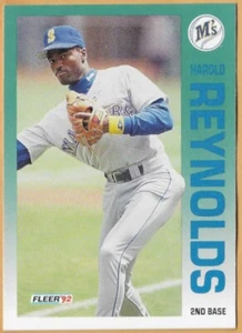 HAROLD REYNOLDS SEATTLE MARINERS #291 - FLEER CASI NUEVO - MONTADO 1992 - Imagen 1 de 2