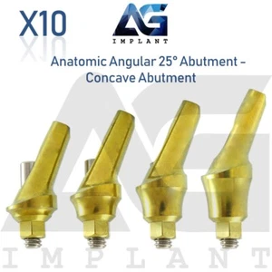 10 Anatomic Angular Concave Abtment 25° Titanium Int Hex - Imagen 1 de 5