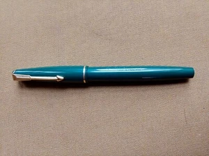 RARA PLUMA ESTILOGRÁFICA PARKER 17 VERDE DAMA DE COLECCIÓN sin caja, grieta en la tapa de colección Reino Unido - Imagen 1 de 12