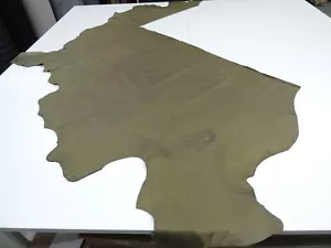 Lederhaut Büffelleder Polsterleder Antikleder olive ca. 2 qm - Bild 1 von 3