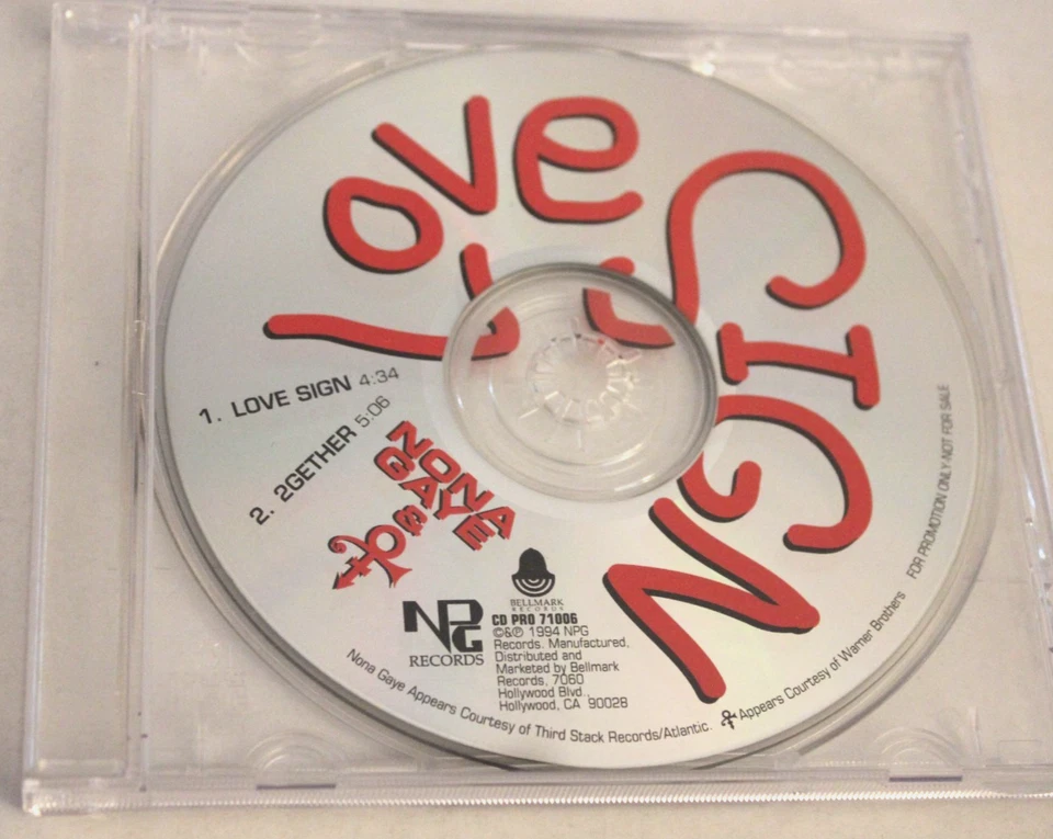 PRINCE & NONA GAYE - Love Sign / 2gether  (Rare 1994 US Promo CD Single) Foto 1 de 1