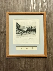 VTG 1994 Nelson’s Spring Creek Etching 10/30 Signed Fishing Flies Framed - Picture 1 of 15
