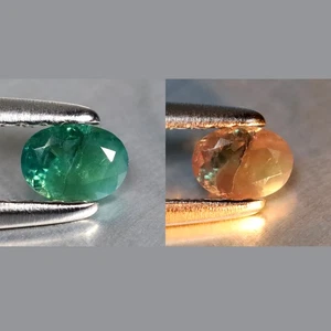 0,21 ct bezaubernder ovaler Schliff (4 x 3 mm) grüner unbeheizter natürlicher Alexandrit Edelstein - Bild 1 von 3