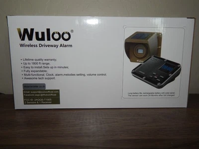 Wuloo Solar Driveway Alarm Wireless Outside Weatherproof 1800 ft.  Range - Image 1 of 3