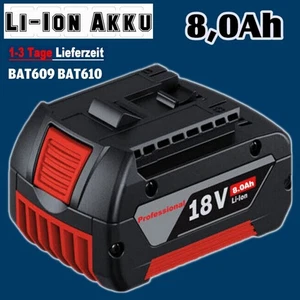 8,0Ah Akku für Bosch 18V Professional GBA GSR GSB BAT618 BAT609 BAT620 8.0Ah 18v - Bild 1 von 19