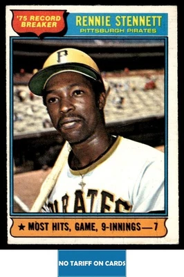 1976 O-Pee-Chee Rennie Stennett Pittsburgh Pirates #6 - Image 1 of 2