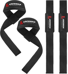 2 Paar Hebegurte für Gewichtheben, Bodybuilding, Krafttraining mit Ne - Bild 1 von 12