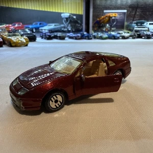 Vintage Hot Wheels 1989 Nissan 300ZX Rare Metal Flake RED Doors Open Loose Car!! - Bild 1 von 6
