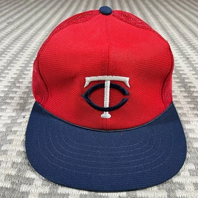 Vintage Minnesota Twins Mesh Trucker Snapback Hat by Sports Specialties Cap 90s - Image 1 of 4