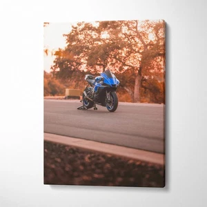 Yamaha R1 High Resolution Museum Quality Vertical Motorcycle Canvas Print #018 - Picture 1 of 14