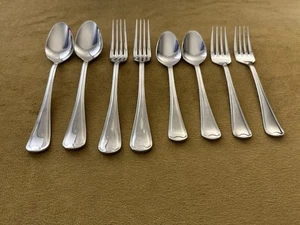 (2) 4 Piece Settings FLAMBE 18/10 Stainless Flatware - SHINY - Picture 1 of 13