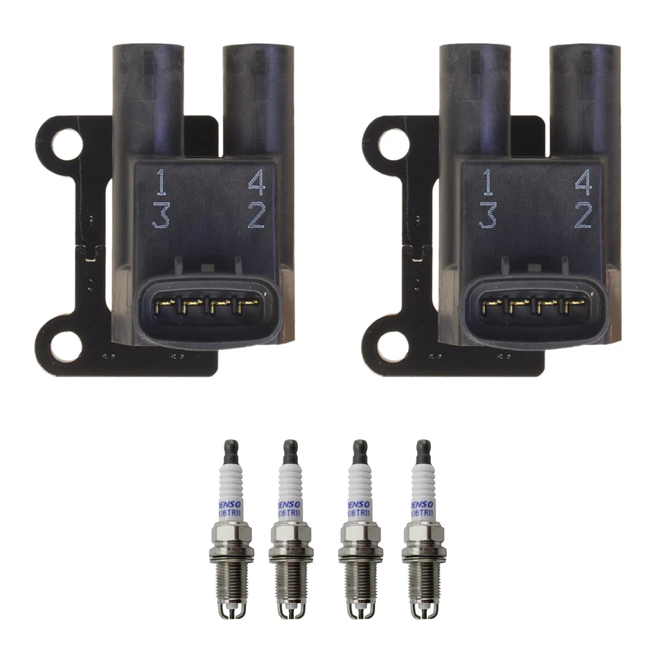 Kit de 4 bujías de encendido Denso 2 bobinas de platino para Toyota Corolla 1.8 L4 Foto 1 de 1