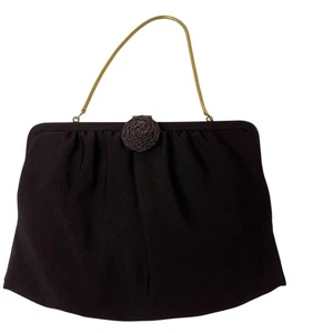 Cartera de mano vintage Millay marrón con asa de cadena de cuerda metálica dorada - Imagen 1 de 15