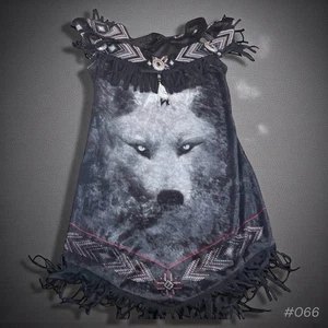 Disfraz de lobo espíritu tribal InCharacter para mujer talla L flecos pluma - Imagen 1 de 7