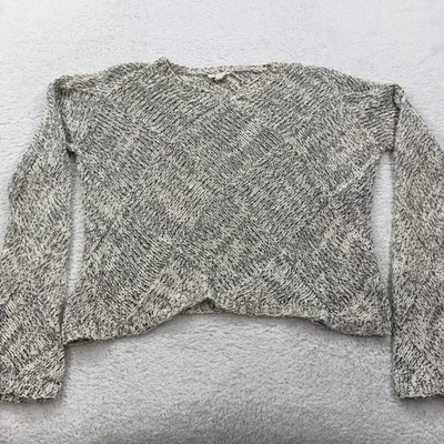 Suéter tejido Eileen Fisher para mujer pequeño negro crema manga larga algodón orgánico Foto 1 de 4