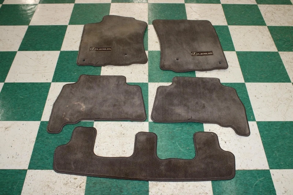 10-19 GX460 *STAINED* Brown Carpeted Front Rear Floor Mats Set Liners 5x OE WTY Foto 1 de 4