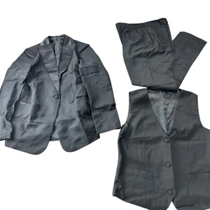 Boys 3-Piece Suit Size 4 – Jacket, Pants & Vest Formal Outfit Wedding Dressy Set - Picture 1 of 13