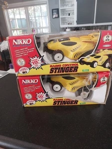 TWO! NIB Nikko Radio Control Yellow Stinger 24625 Single Function 49 Mhz Vtg - Picture 1 of 6