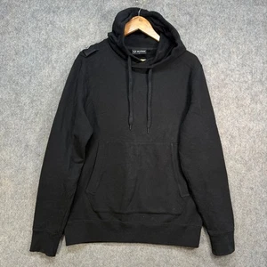 Ma.Strum Hoodie Mens Size UK M Jet Black 100% Cotton Hooded Badge Mod Terraces - Picture 1 of 17