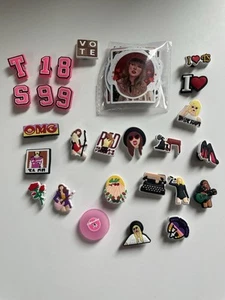 26 Taylor Swift Shoe Charms + Stickers - Picture 1 of 2